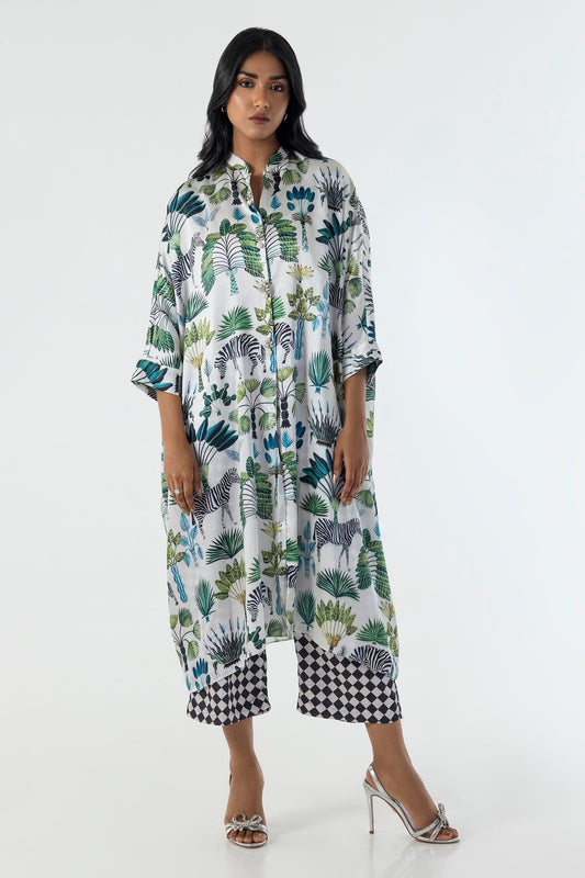 Sana Safinaz | Silk Tunics | SX24STP190P2T S Multicolor Poly Satin