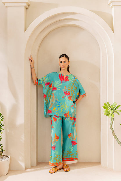 Saira Rizwan | Silk Coords 25 | SUNSET SAMBA - SRSP-25-03 - Pakistani Designer Dress - by Saira Rizwan - Type : Ladies Clothes - 100% Original at Saira Sultan