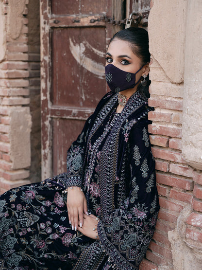 Flossie | Siara Velvet Formals | V-104 - A L Dark Blue Velvet