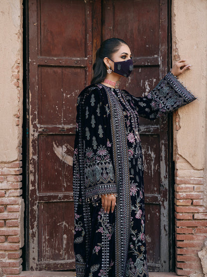 Flossie | Siara Velvet Formals | V-104 - A M Dark Blue Velvet