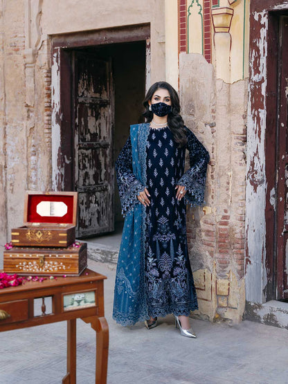 Flossie | Siara Velvet Formals | V-105 - A XS Teal Blue Velvet