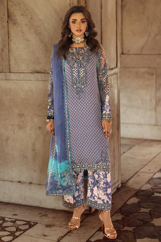 Charizma | Vasl Chiffon Collection | VSL25-07 XS Denim Blue Chiffon