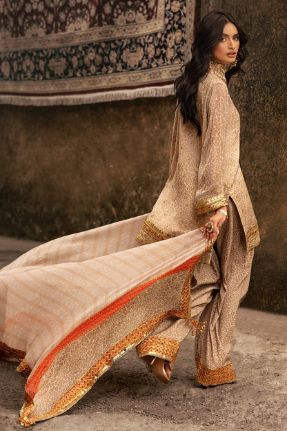 Charizma | Vasl Chiffon Collection | VSL25-13 M Beige Chiffon