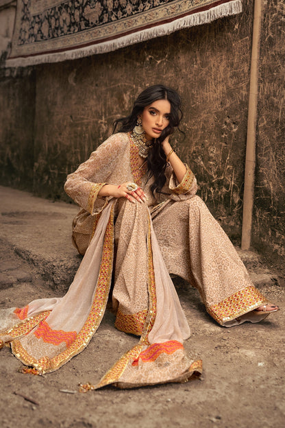 Charizma | Vasl Chiffon Collection | VSL25-13 L Beige Chiffon