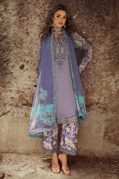 Charizma | Vasl Chiffon Collection | VSL25-07 M Denim Blue Chiffon