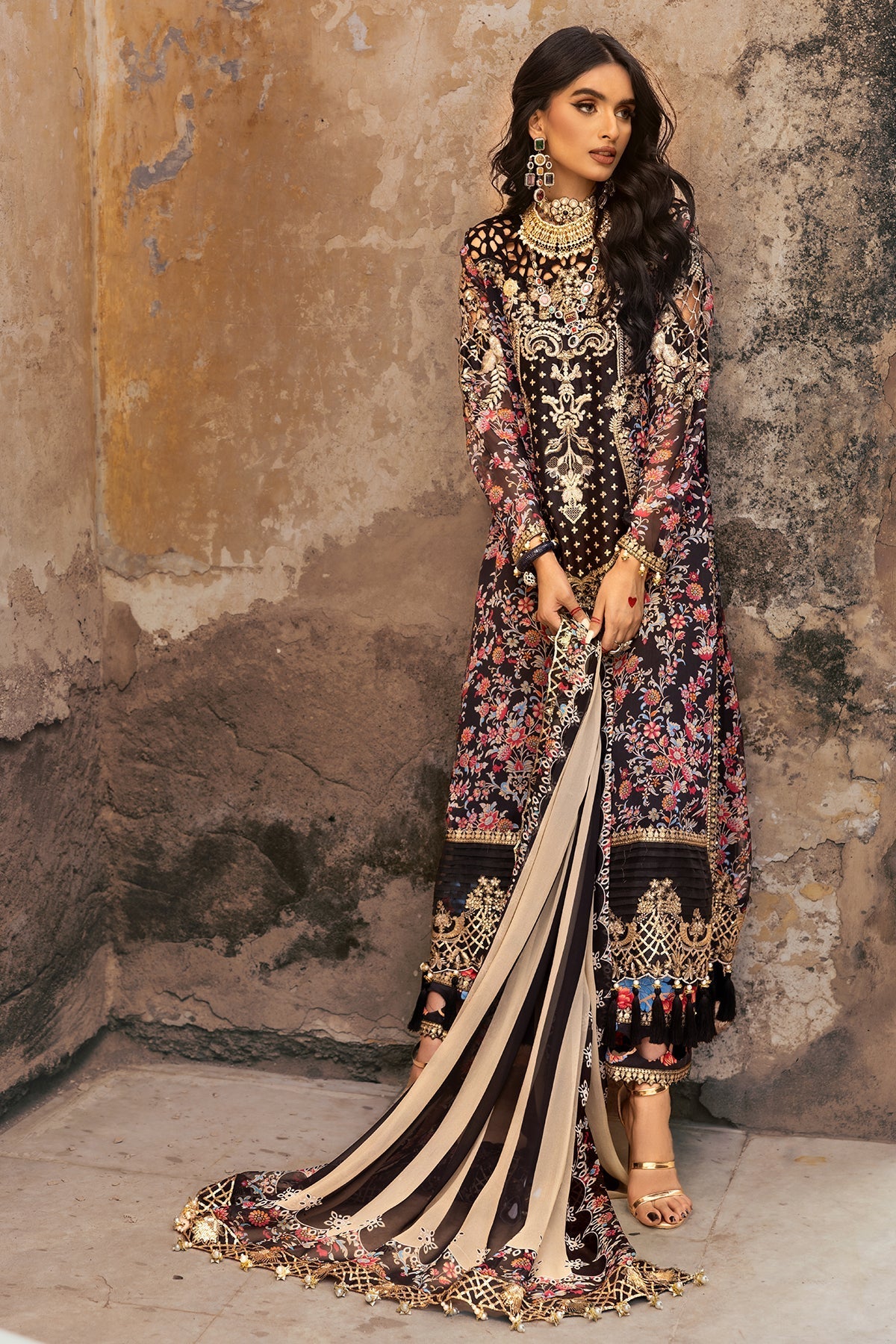 Charizma | Vasl Chiffon Collection | VSL25-09 S Black Chiffon