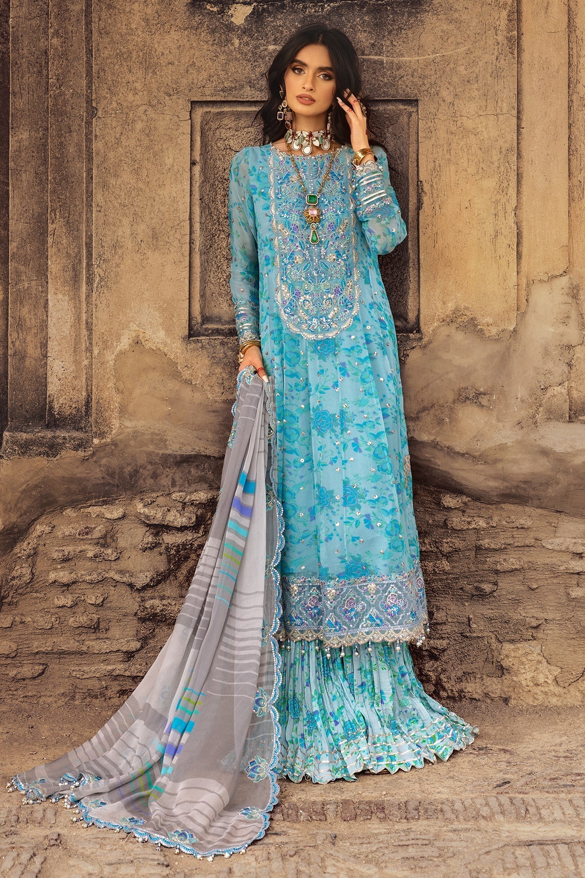 Charizma | Vasl Chiffon Collection | VSL25-10 L Light Blue Chiffon