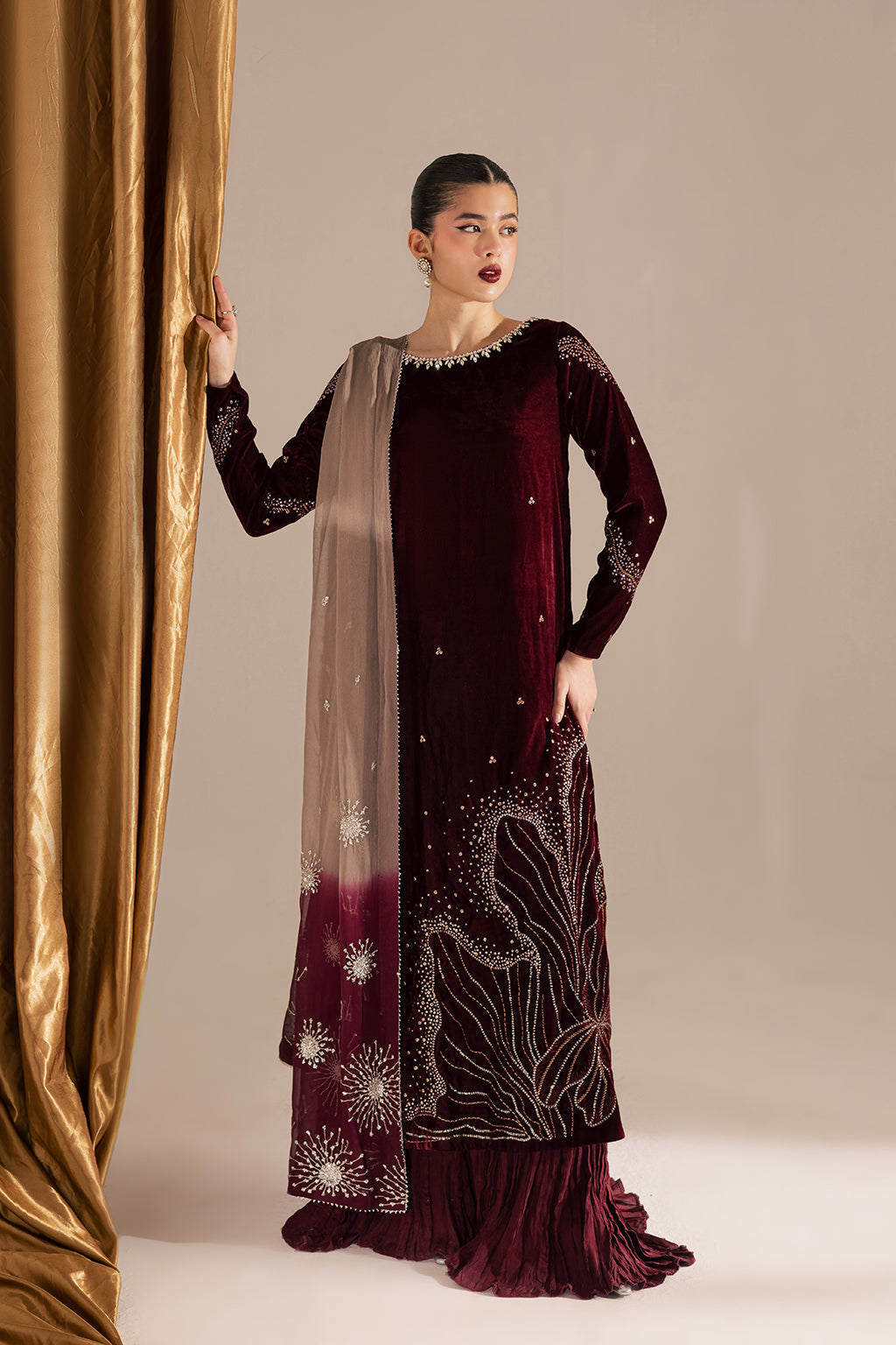 Vanya | Velvet Muse | KV-57 by Vanya - Designer Dress - Type : Ladies Clothes - Available at Saira Sultan - 100% Original 