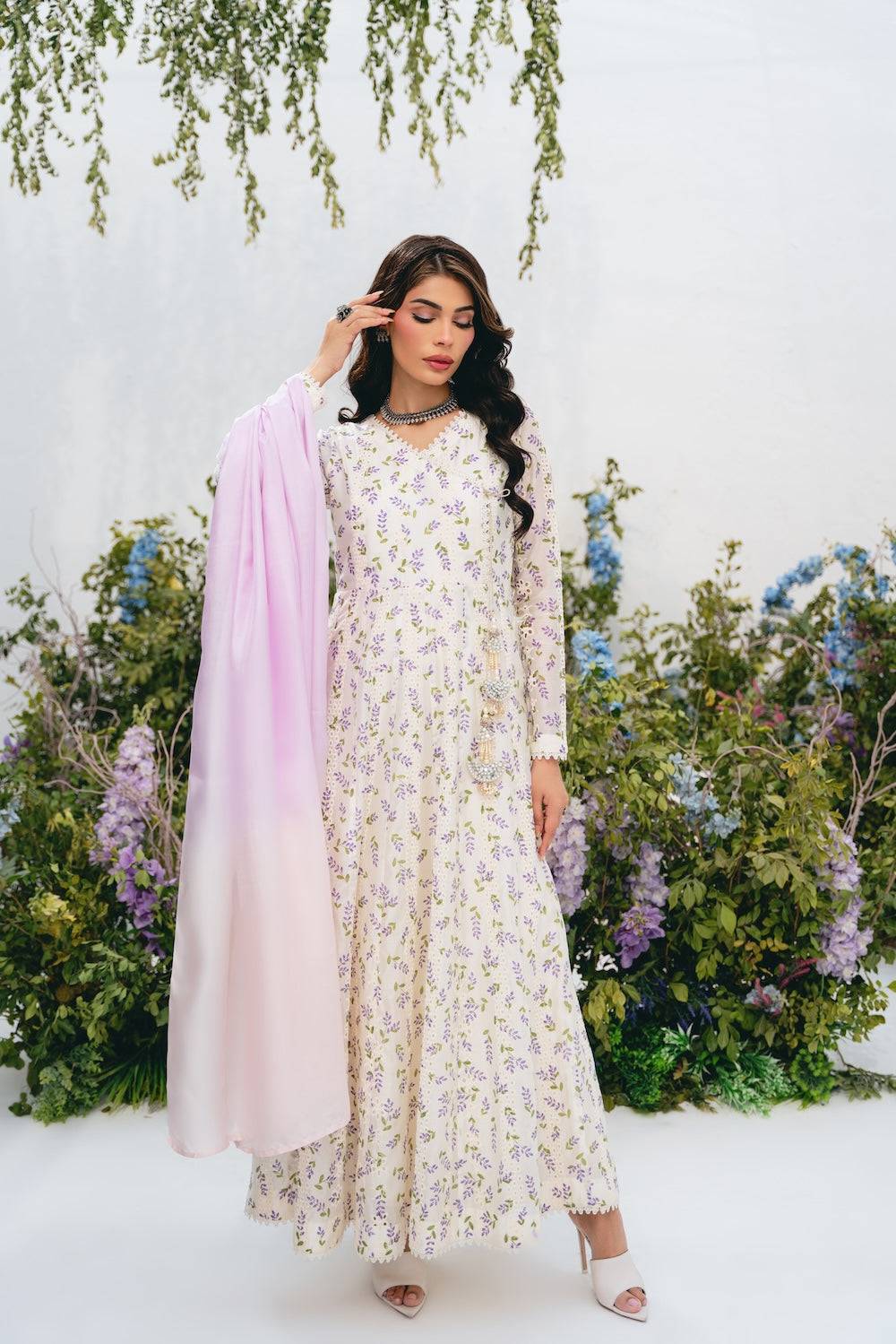 Vintage | Eid Edit 24 | Noor Anarkali - Pakistani Designer Dress - by Vintage | Type: Luxury - 100% Original at Saira Sultan