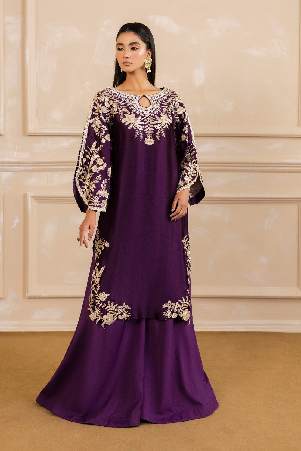 Maryum N Maria | Zaira Pret | VIVIENNE XS Dark Purple Organza Silk