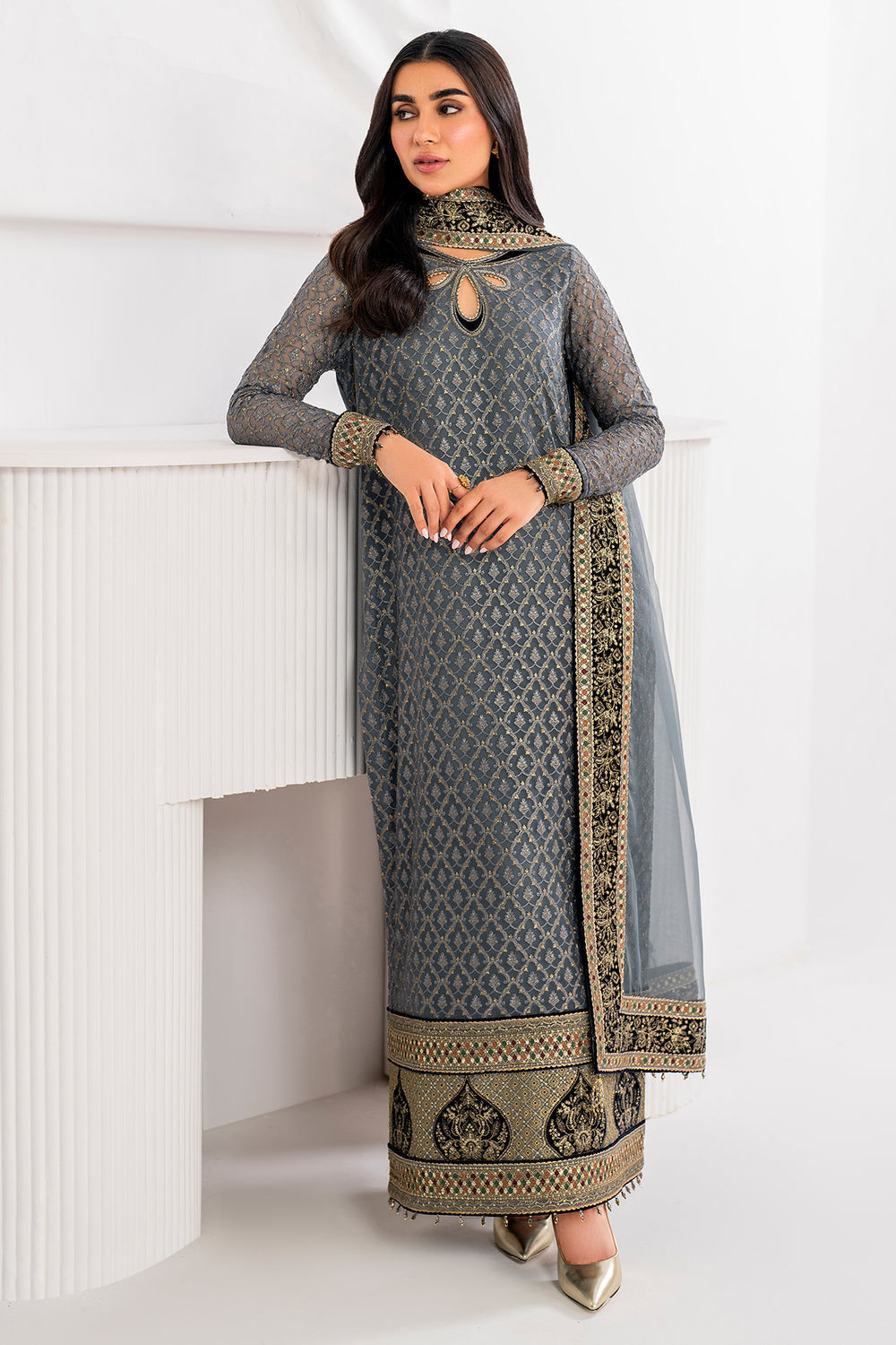 Jazmin | Formals Collection | CHIFFON UC-3058 - Pakistani Designer Dress - by Jazmin | Type: Formal - 100% Original at Saira Sultan