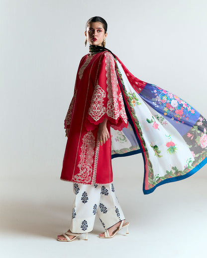Jugnu | SS 25 | Ahiti L Red Cotton