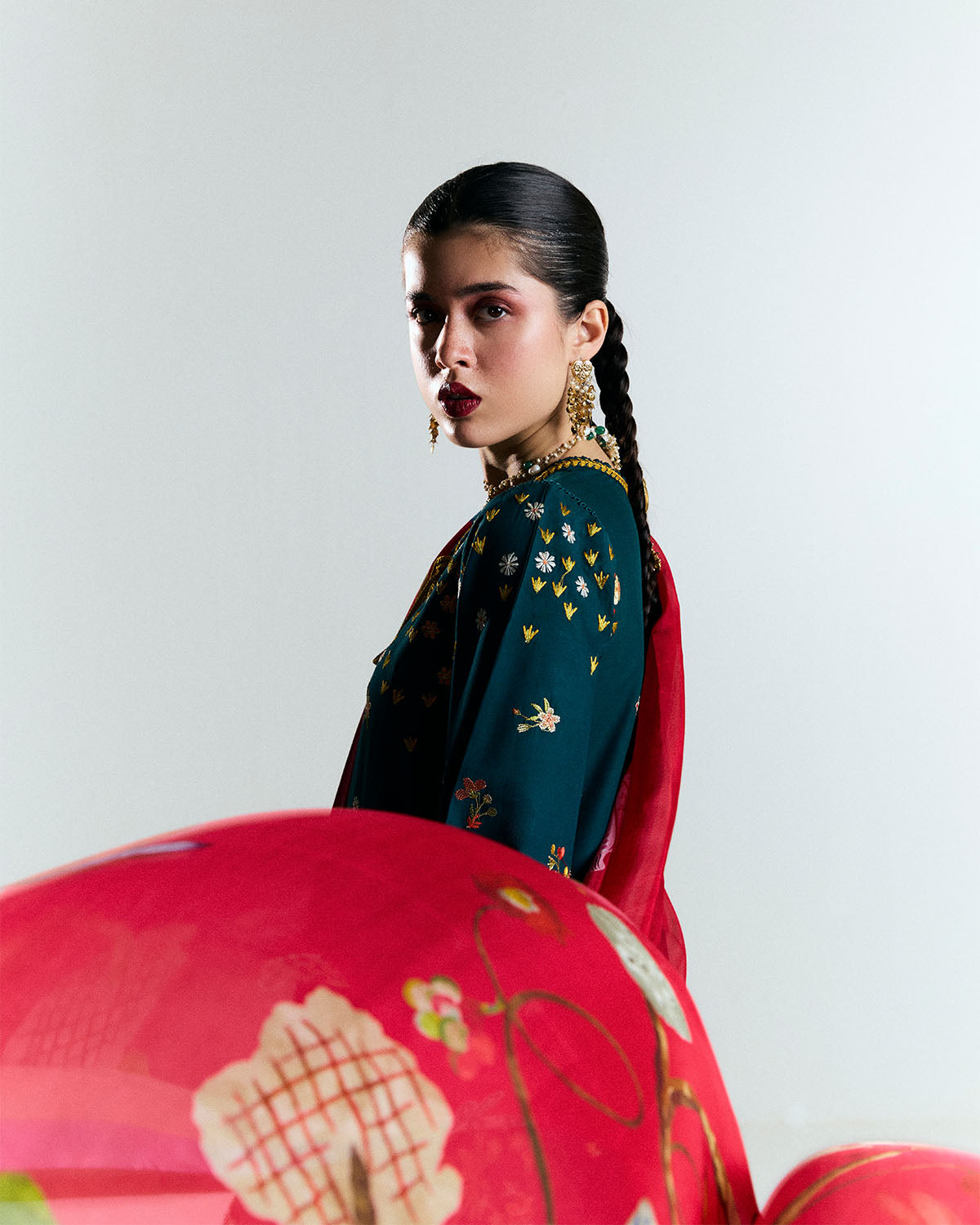 Jugnu | SS 25 | Anara L Deep Teal Cotton