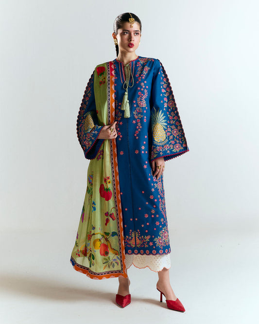 Jugnu | SS 25 | Darya XS Cobalt Blue Cotton
