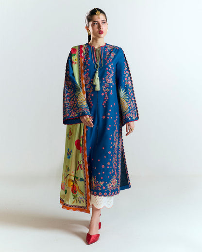 Jugnu | SS 25 | Darya L Cobalt Blue Cotton