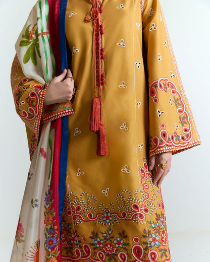 Jugnu | SS 25 | Tanim M Mustard Yellow Cotton