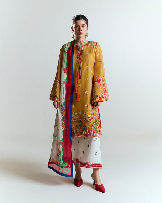 Jugnu | SS 25 | Tanim XS Mustard Yellow Cotton