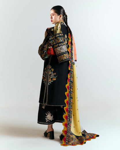 Jugnu | SS 25 | Gulbar Custom Size Black Cotton