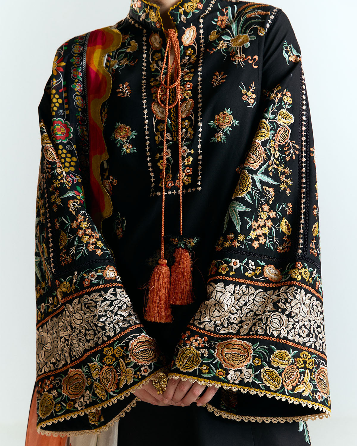 Jugnu | SS 25 | Gulbar XL Black Cotton