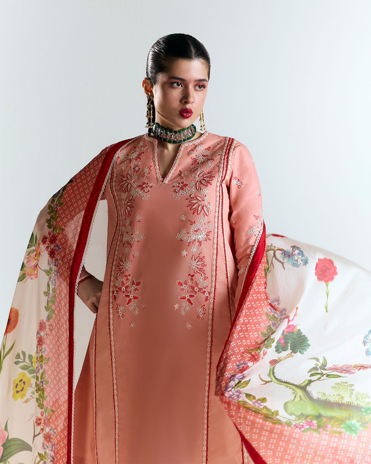 Jugnu | SS 25 | Bahar M Peach Pink Cotton
