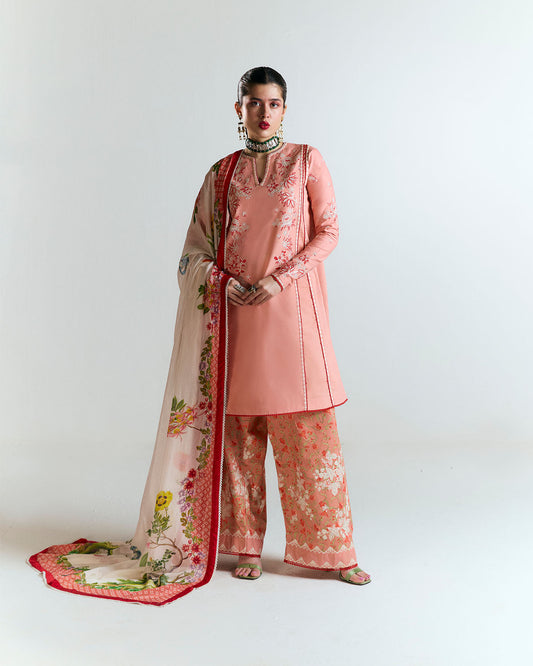 Jugnu | SS 25 | Bahar XS Peach Pink Cotton