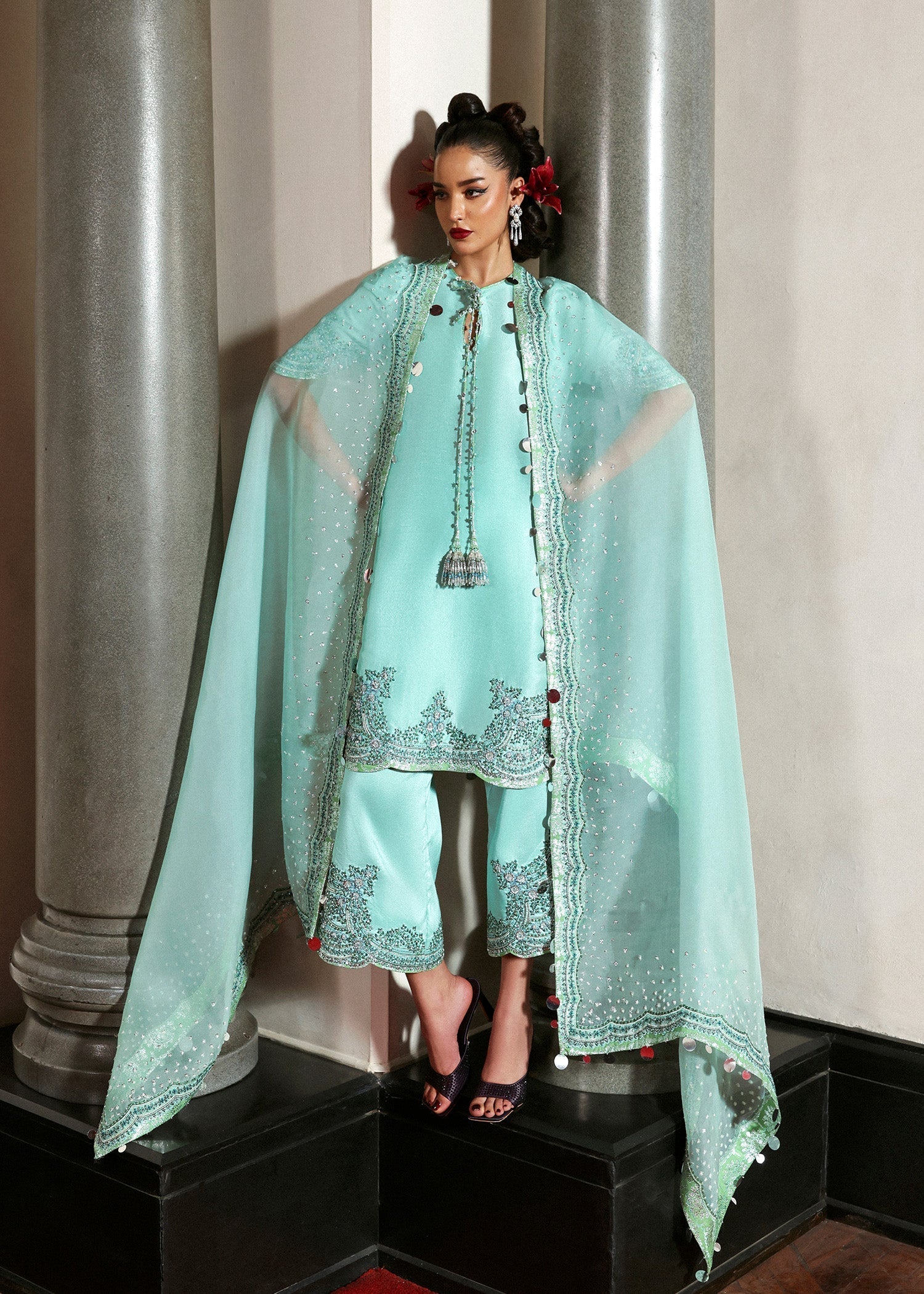 Hussain Rehar I The Scent Luxury Pret 25 I Mynt - Pakistani Designer Dress - by Hussain Rehar - Type : Ladies Clothes - 100% Original at Saira Sultan