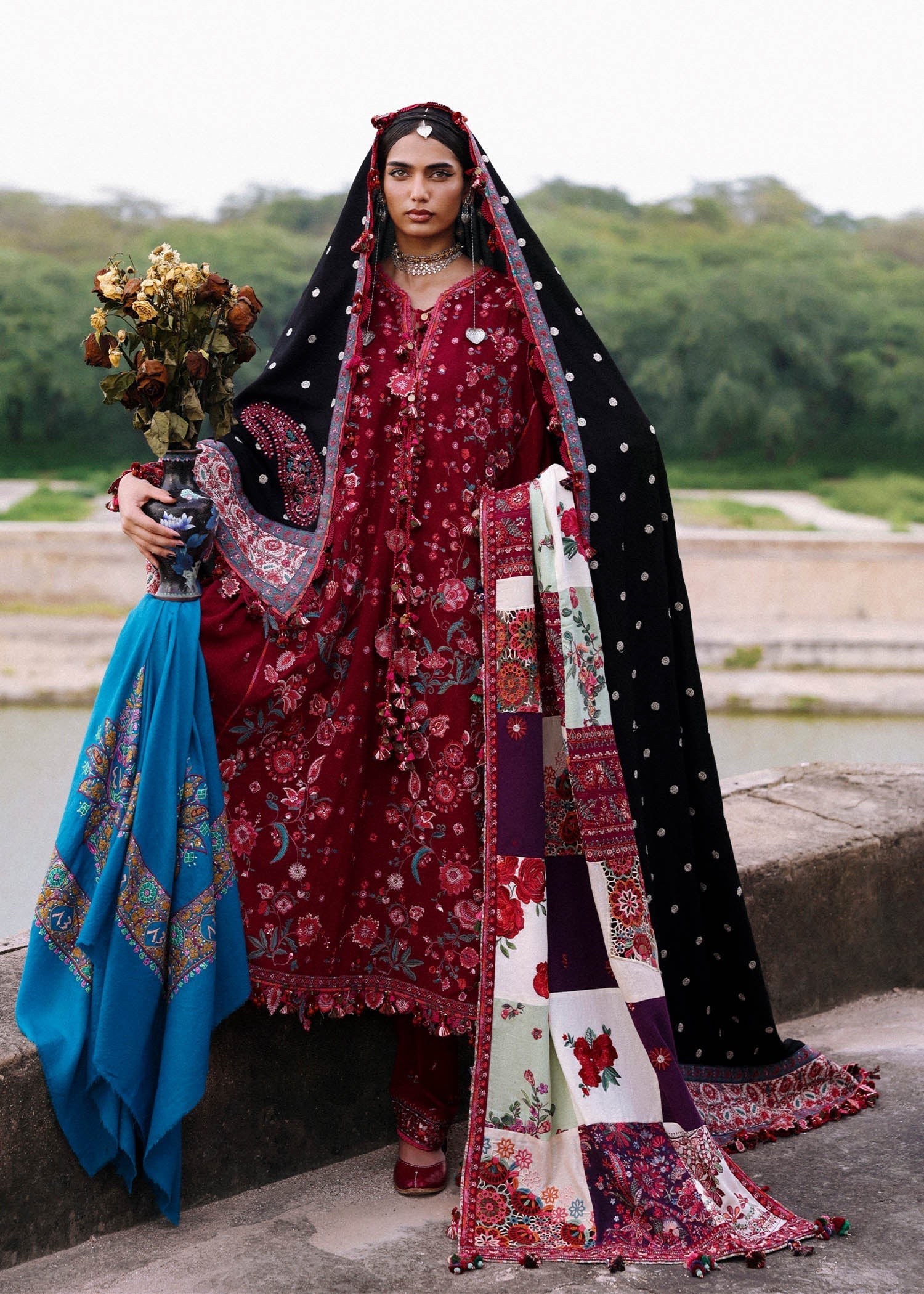 Hussain Rehar | Karandi 25 | Pankhuri - Pakistani Designer Dress - by Hussain Rehar - Type : Ladies Clothes - 100% Original at Saira Sultan