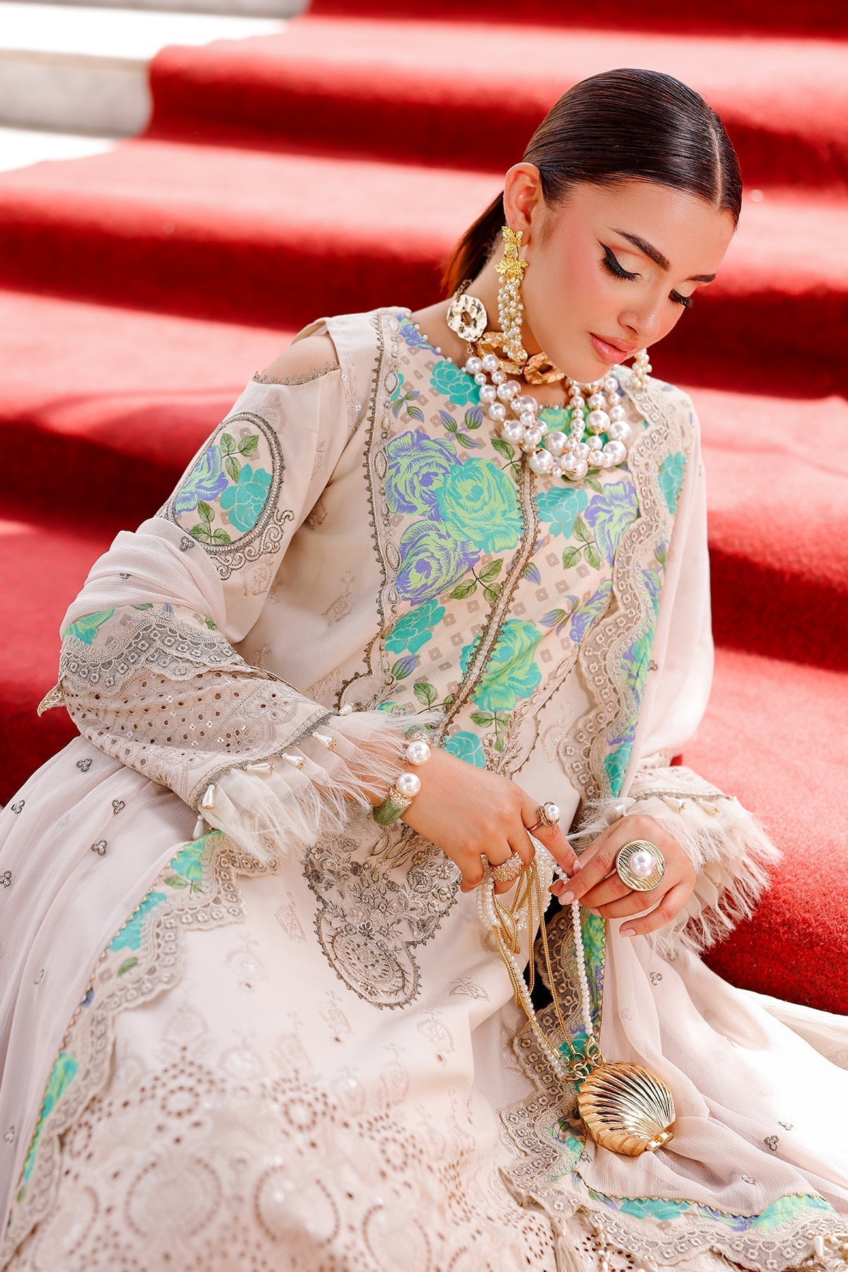 Charizma | Tabeer Lawn Vol 25 | CT5-11 XL Mauve Lawn