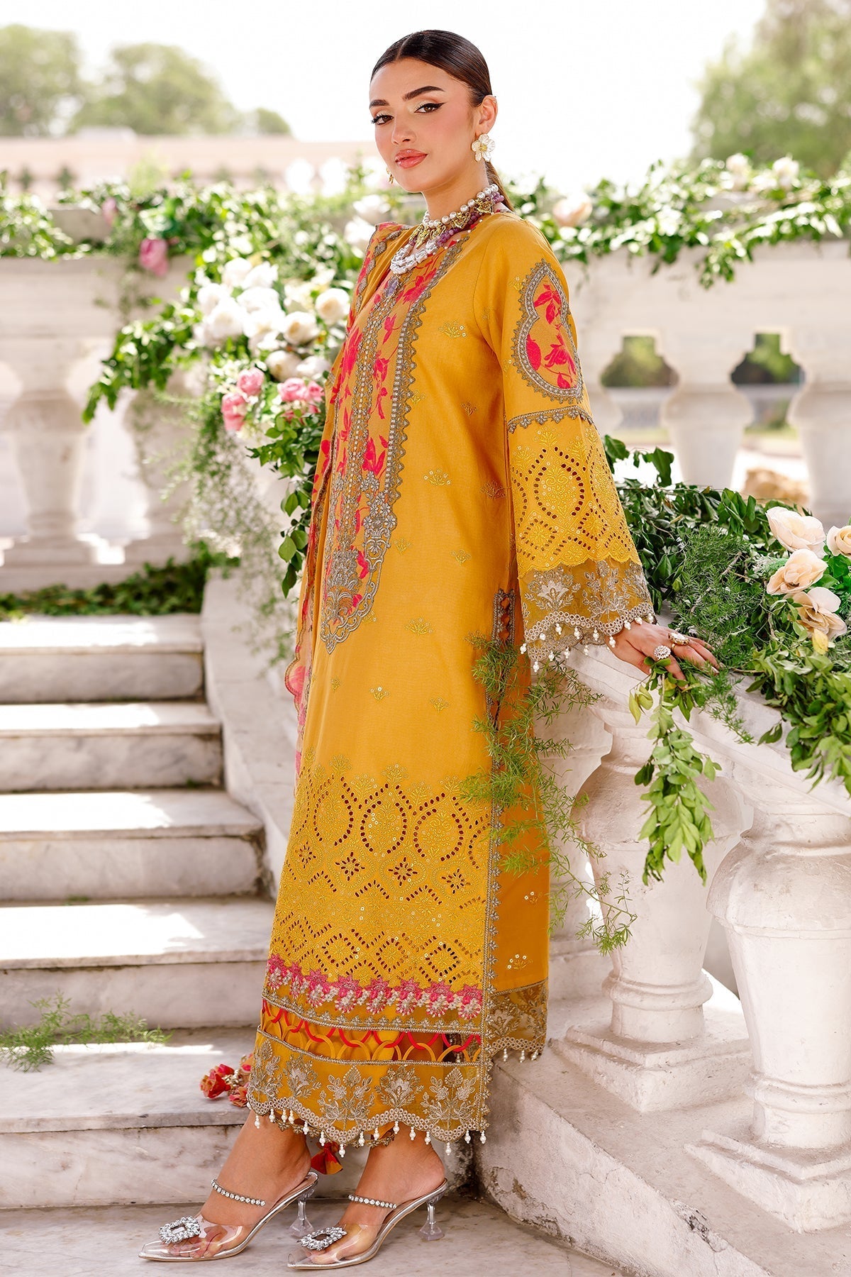 Charizma | Tabeer Lawn Vol 25 | CT5-13 S Mustard Lawn