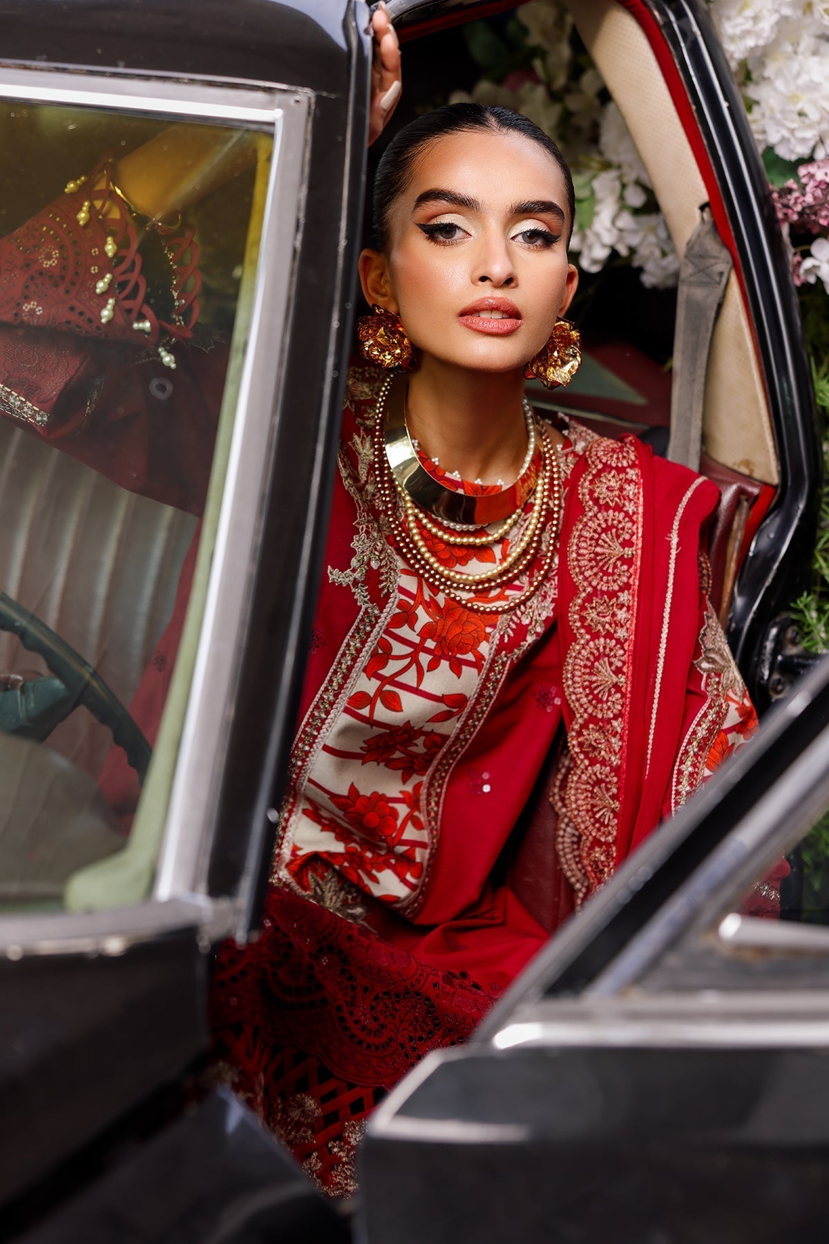 Charizma | Tabeer Lawn Vol 25 | CT5-12 M Red Lawn