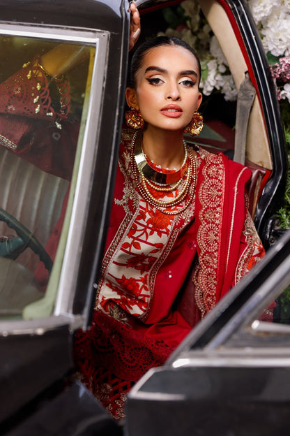 Charizma | Tabeer Lawn Vol 25 | CT5-12 M Red Lawn