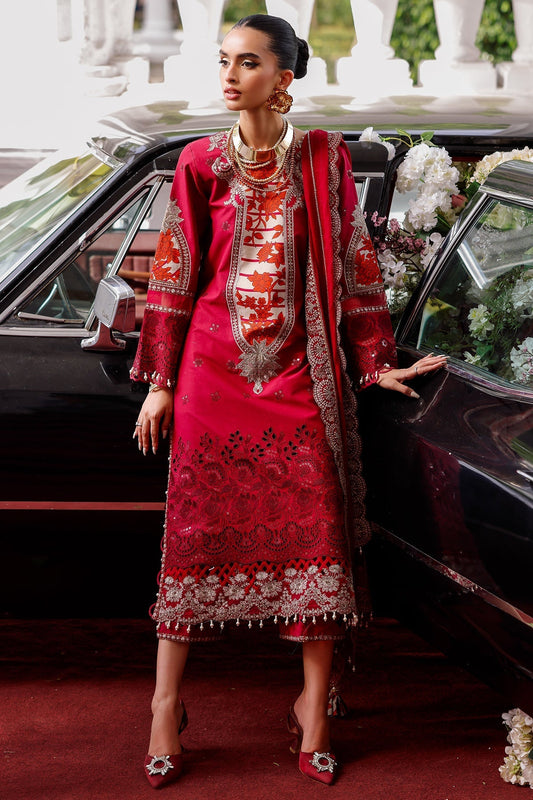 Charizma | Tabeer Lawn Vol 25 | CT5-12 XS Red Lawn