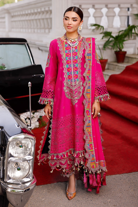 Charizma | Tabeer Lawn Vol 25 | CT5-14 XS Hot Pink Lawn