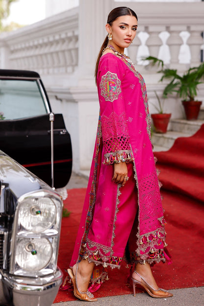 Charizma | Tabeer Lawn Vol 25 | CT5-14 Custom Size Hot Pink Lawn