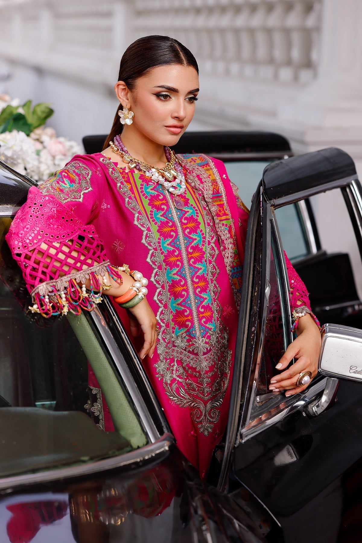 Charizma | Tabeer Lawn Vol 25 | CT5-14 L Hot Pink Lawn