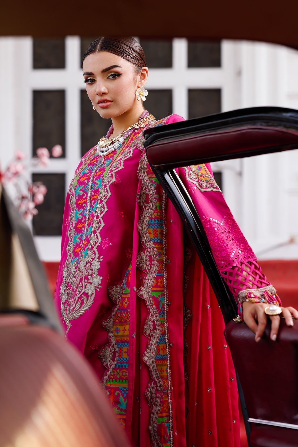 Charizma | Tabeer Lawn Vol 25 | CT5-14 M Hot Pink Lawn