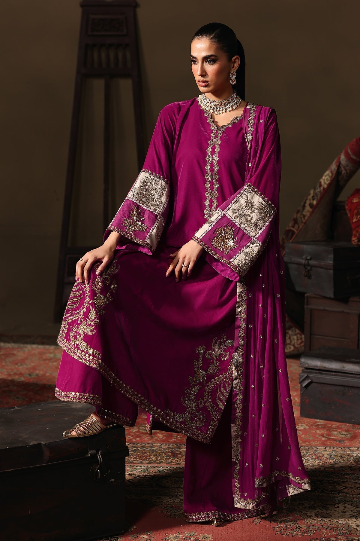 Charizma | Signora Velvet 25 | CVT5-08 by Charizma - Designer Dress  - Type : Ladies Clothes - Available at Saira Sultan - 100% Original 