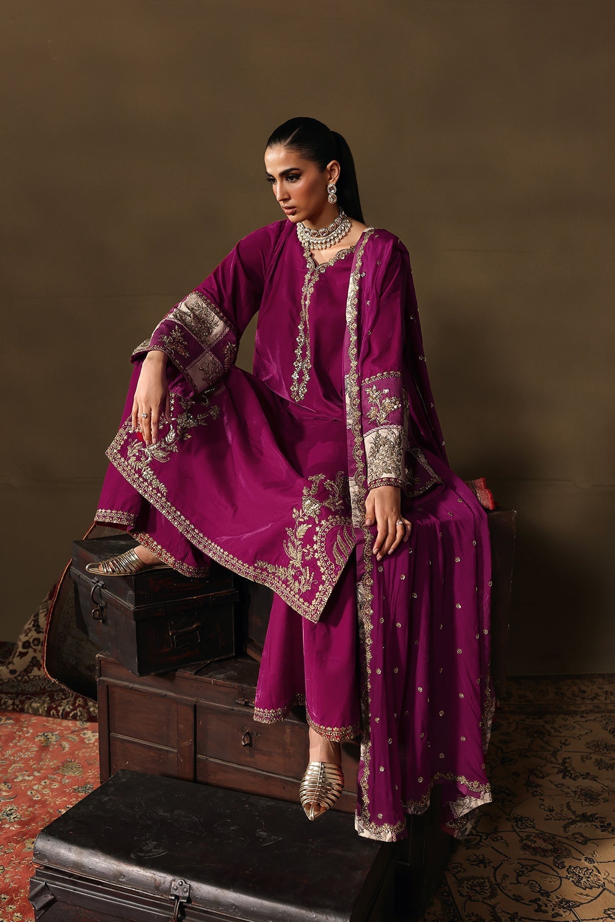 Charizma | Signora Velvet 25 | CVT5-08 by Charizma - Designer Dress  - Type : Ladies Clothes - Available at Saira Sultan - 100% Original 