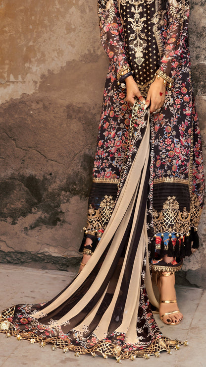 Charizma | Vasl Chiffon Collection | VSL25-09 XL Black Chiffon