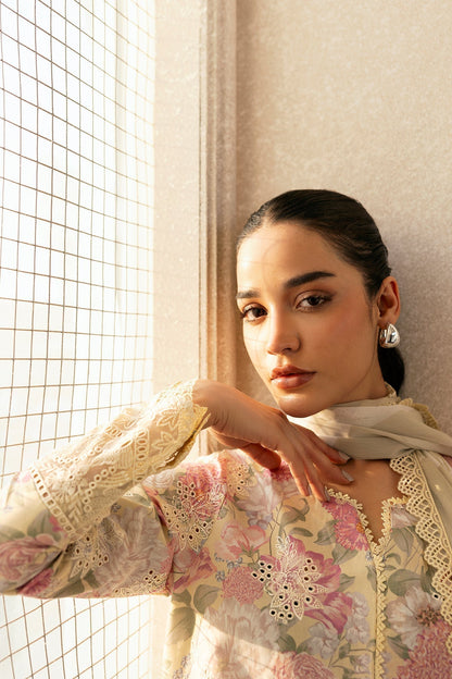 Afrozeh | Day Break | Glow Streaked L Ivory Lawn