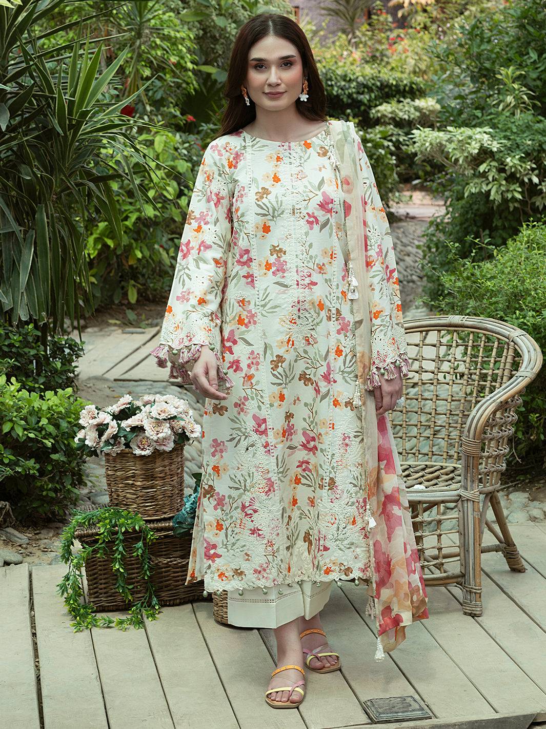 Izel | Oh Spring Lawn 25 | WISTERIA - Pakistani Designer Dress - by Izel | Type: Ladies Clothes - 100% Original at Saira Sultan