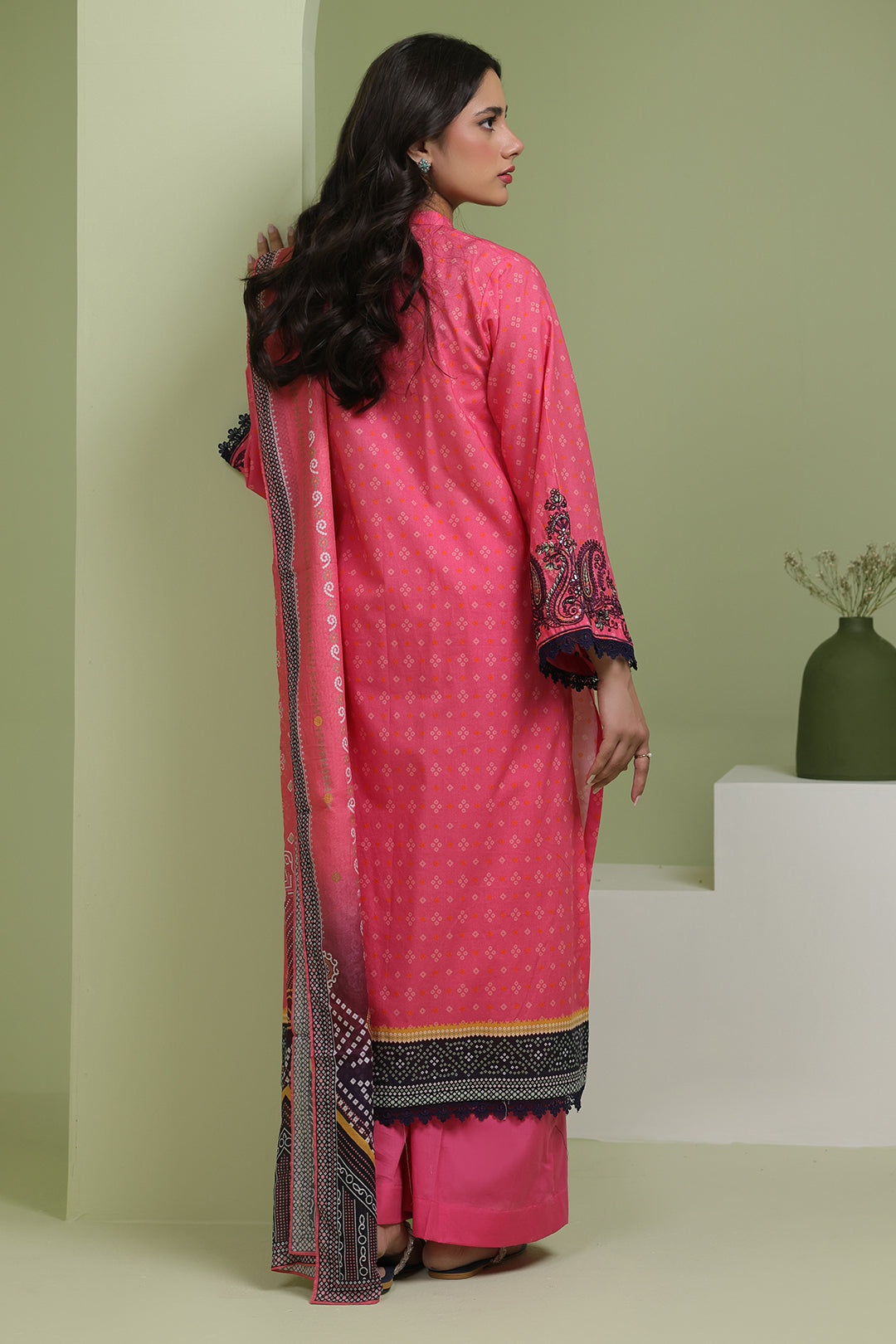 Zellbury | Unstitched 2 Piece Lawn | Embroidered Shirt Dupatta - 1171