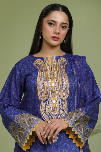Zellbury | Unstitched 2 Piece Lawn | Embroidered Shirt Dupatta - 1688 Default Title