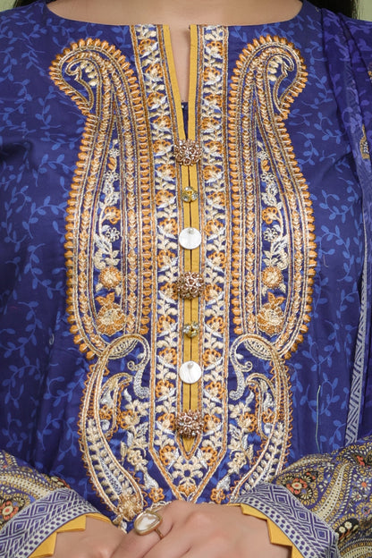 Zellbury | Unstitched 2 Piece Lawn | Embroidered Shirt Dupatta - 1688