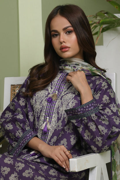 Zellbury | Unstitched 2 Piece Lawn | Embroidered Shirt Dupatta - 1695 Default Title