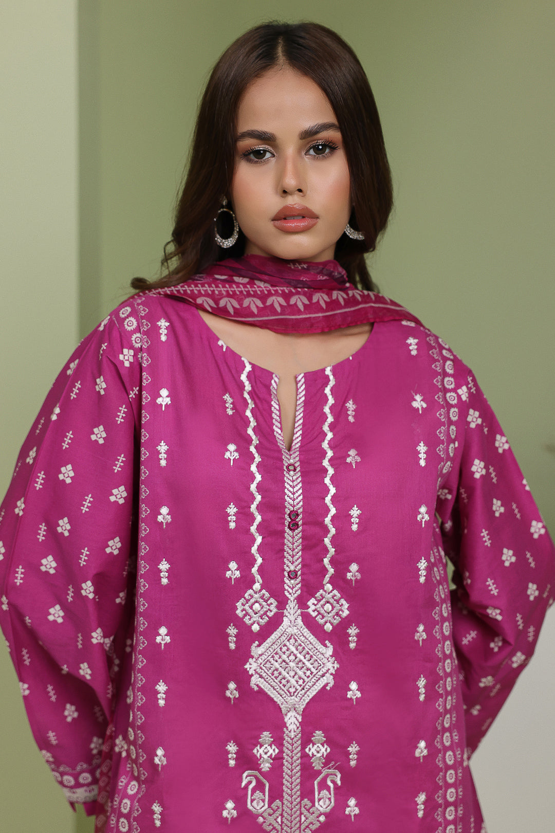 Zellbury | Unstitched 2 Piece Lawn | Embroidered Shirt Dupatta - 1717 Default Title