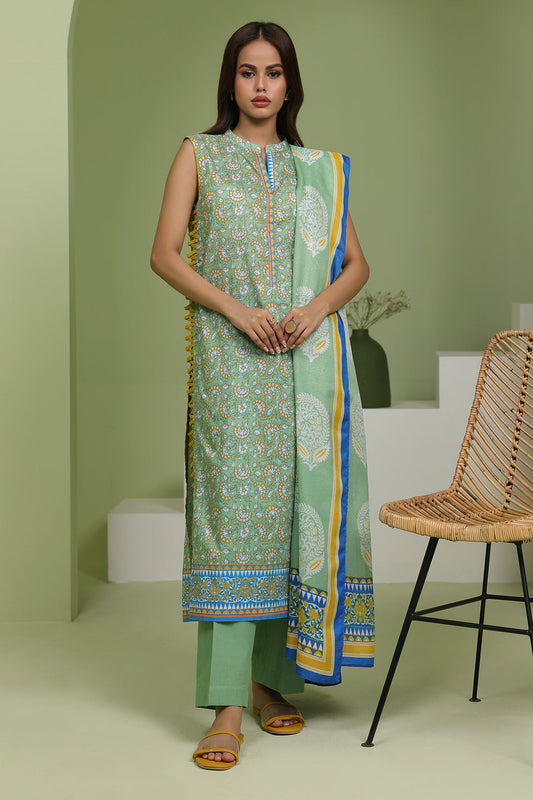 Zellbury | Unstitched 3 Piece Lawn | Shirt Shalwar Dupatta - 1419