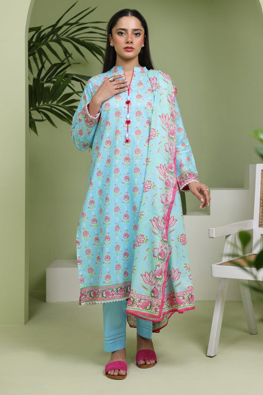 Zellbury | Unstitched 3 Piece Lawn | Shirt Shalwar Dupatta - 1571