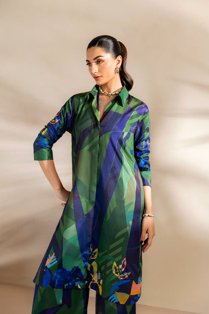 Saira Rizwan | Silk Coords 25 | SHORELINE SERENADE - SRSP-25-08 - Pakistani Designer Dress - by Saira Rizwan - Type : Ladies Clothes - 100% Original at Saira Sultan