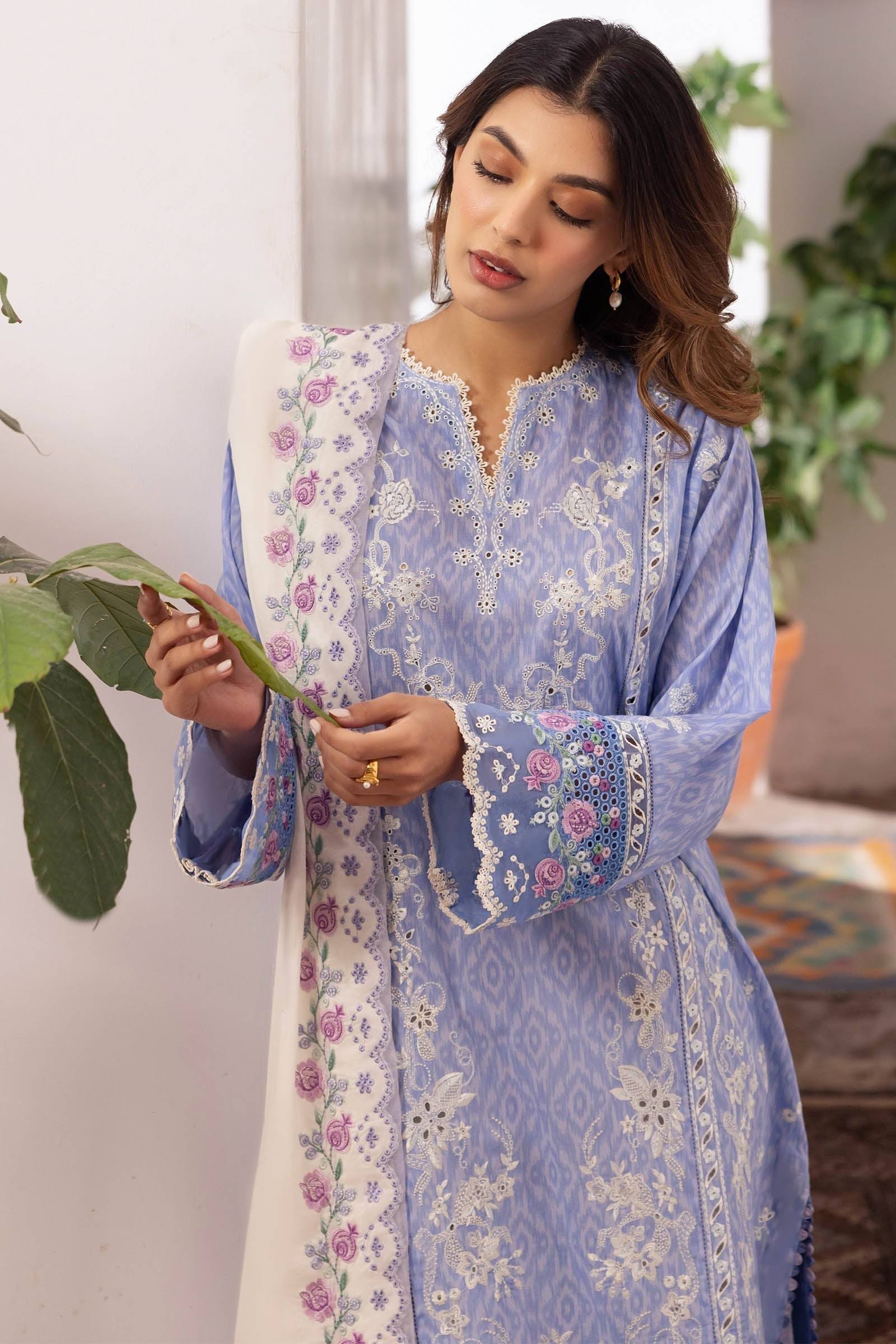 Zaha | Lawn 24 | NARINA (ZL24-15 B) - Pakistani Designer Dress - by Zaha | Type: Luxury - 100% Original at Saira Sultan
